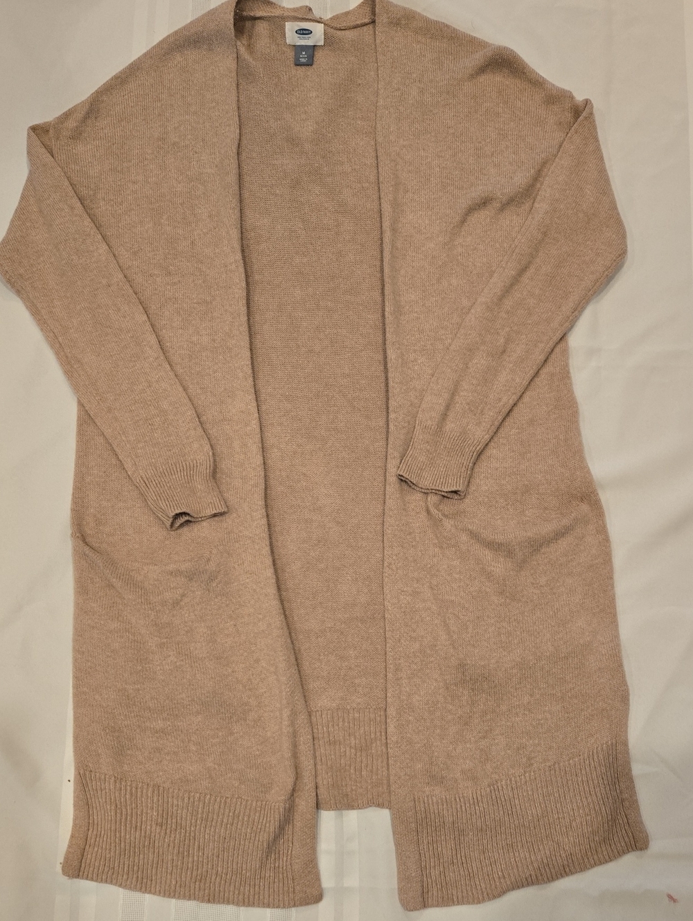 Old Navy Light Taupe Open-Front Long Cardigan